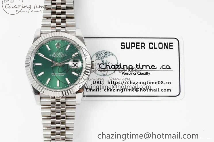 MiroTime 1220 Functional DateJust 41mm 126334 DIWF 1:1 Best Edition 904L Steel Green Sunburst Dial on Jubilee Bracelet SA 2305